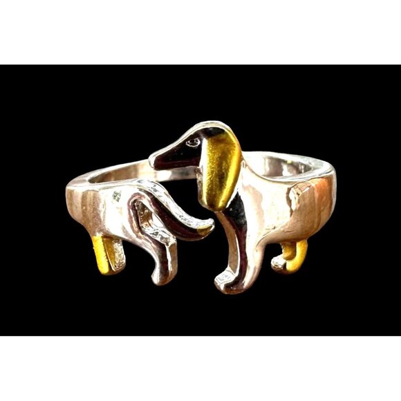 Dachshund Ring Pinkie Pull Apart Doxie Dog Rescue Metals Weiner Doxie We… - Picture 6 of 12